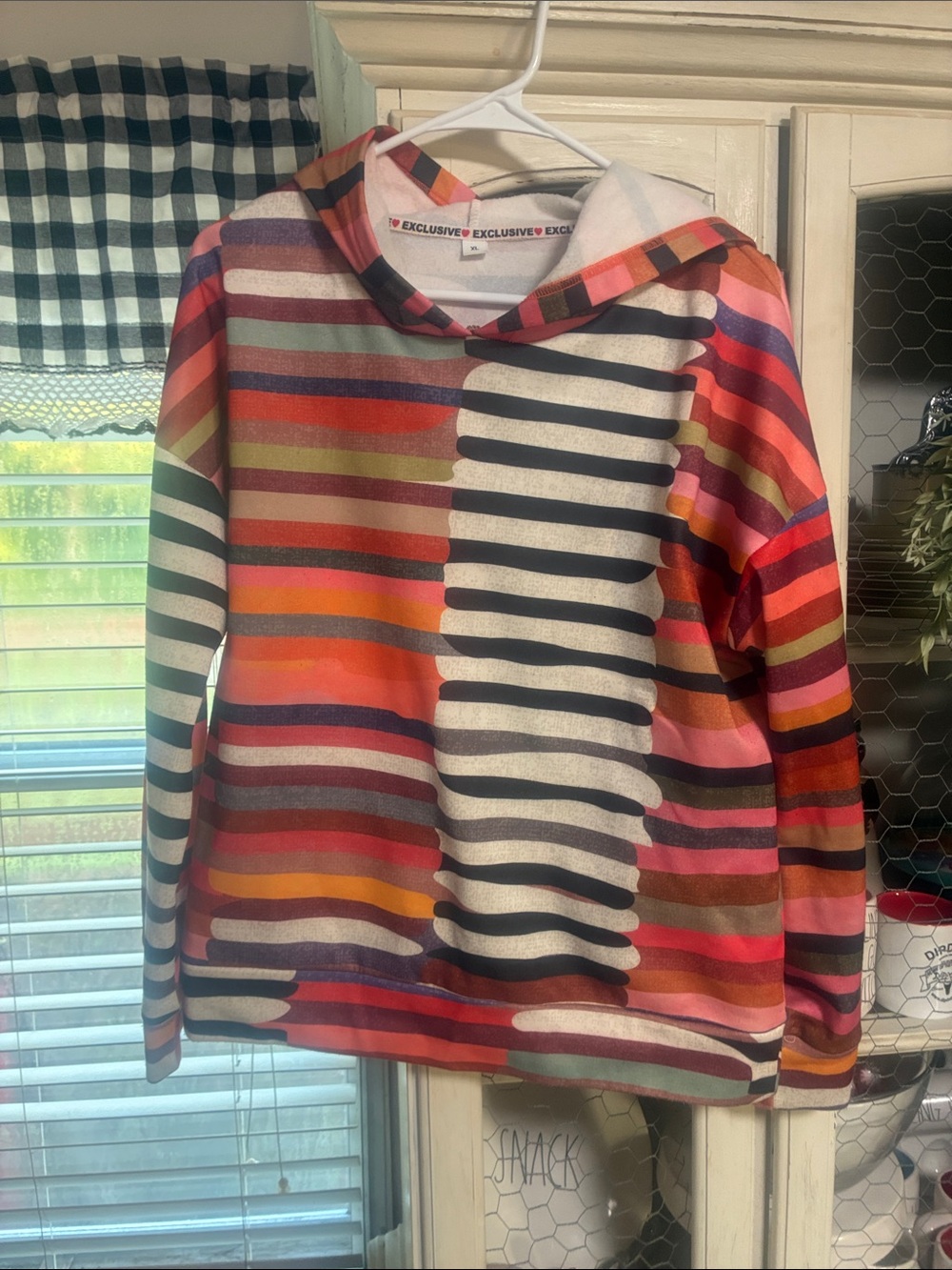 Striped Multicolor Hoodie Sweater -